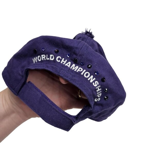 Breeders' Cup Purple Bedazzled Rhinestone Baseball Cap World Champions Stitching - Picture 2 of 8